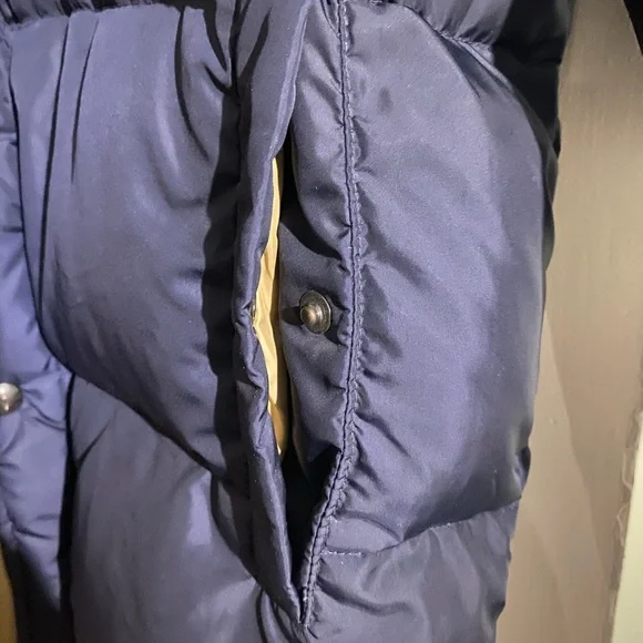 Vintage Men's Ralph Lauren Polo Sport Navy/Tan Jacket Puffer Coat - Men Small - Picture 10 of 14